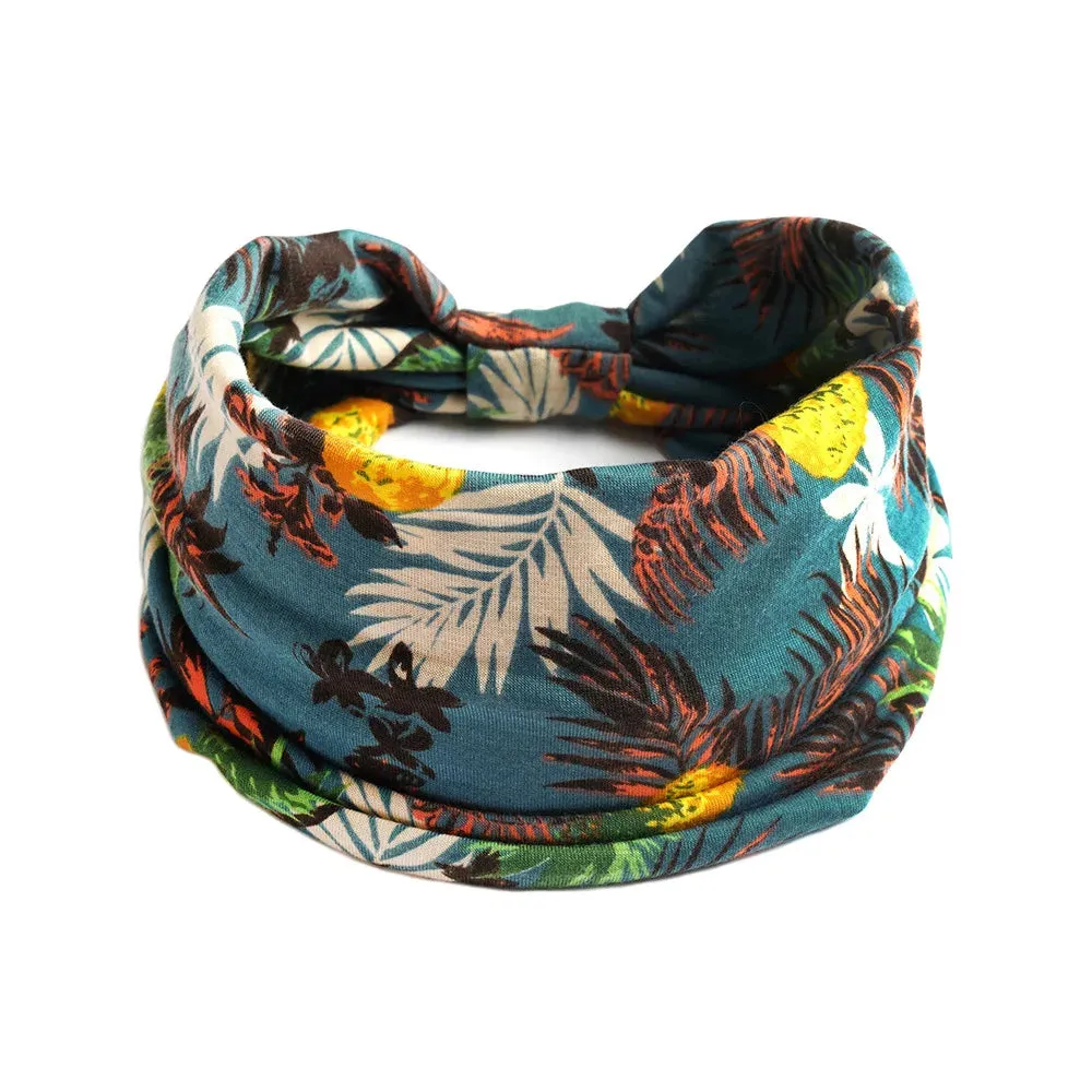 Bohemian Wide Cotton Stretch Headbands
