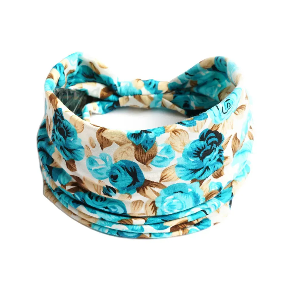Bohemian Wide Cotton Stretch Headbands