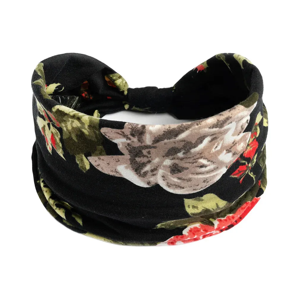 Bohemian Wide Cotton Stretch Headbands