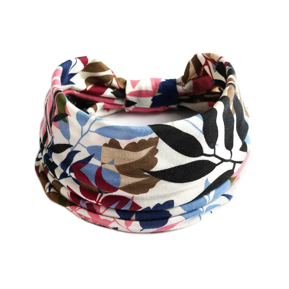 Bohemian Wide Cotton Stretch Headbands