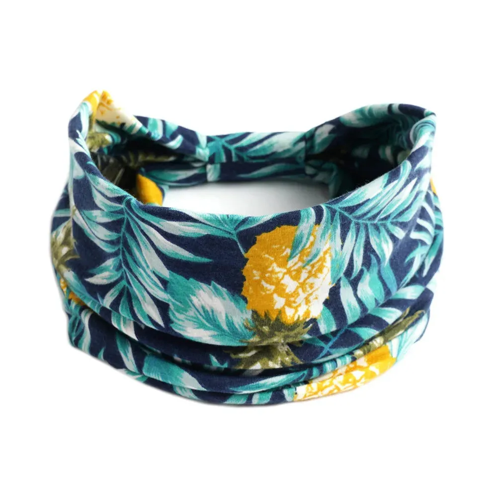 Bohemian Wide Cotton Stretch Headbands
