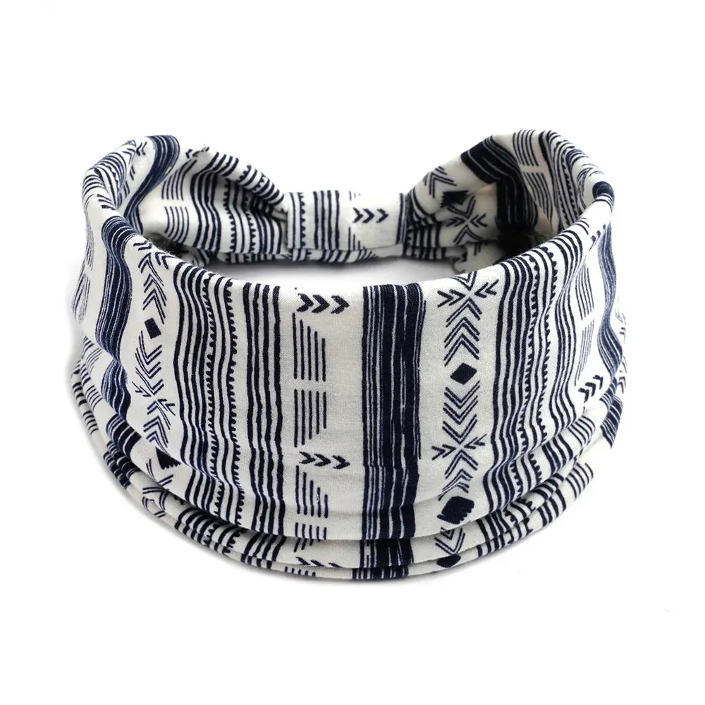 Bohemian Wide Cotton Stretch Headbands