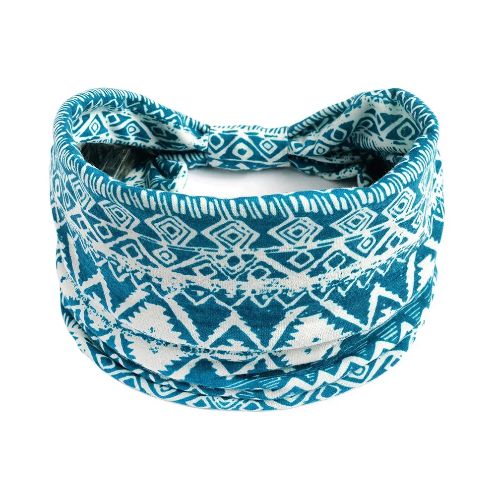 Bohemian Wide Cotton Stretch Headbands