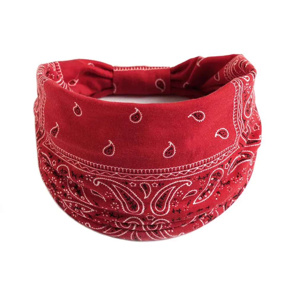 Bohemian Wide Cotton Stretch Headbands