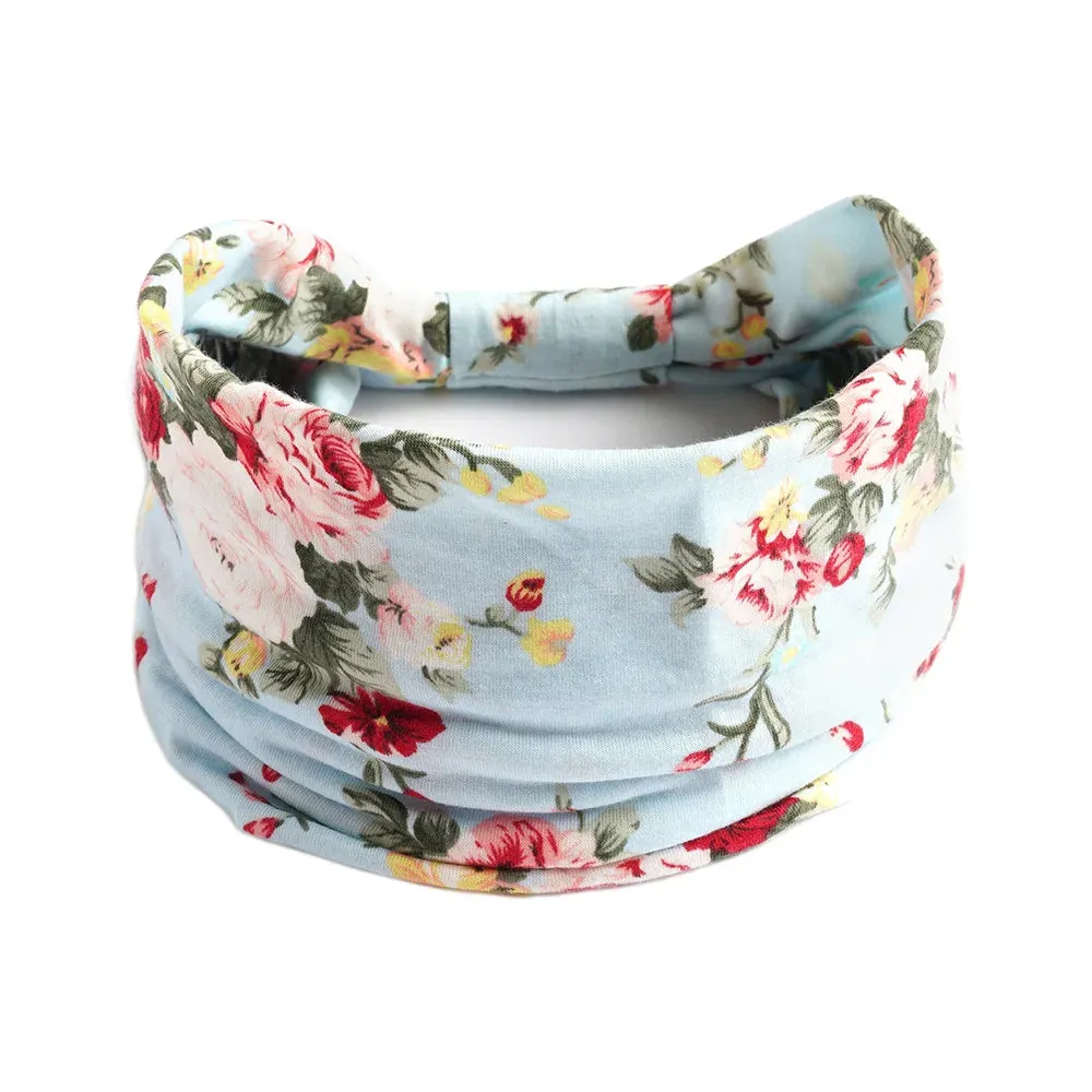 Bohemian Wide Cotton Stretch Headbands