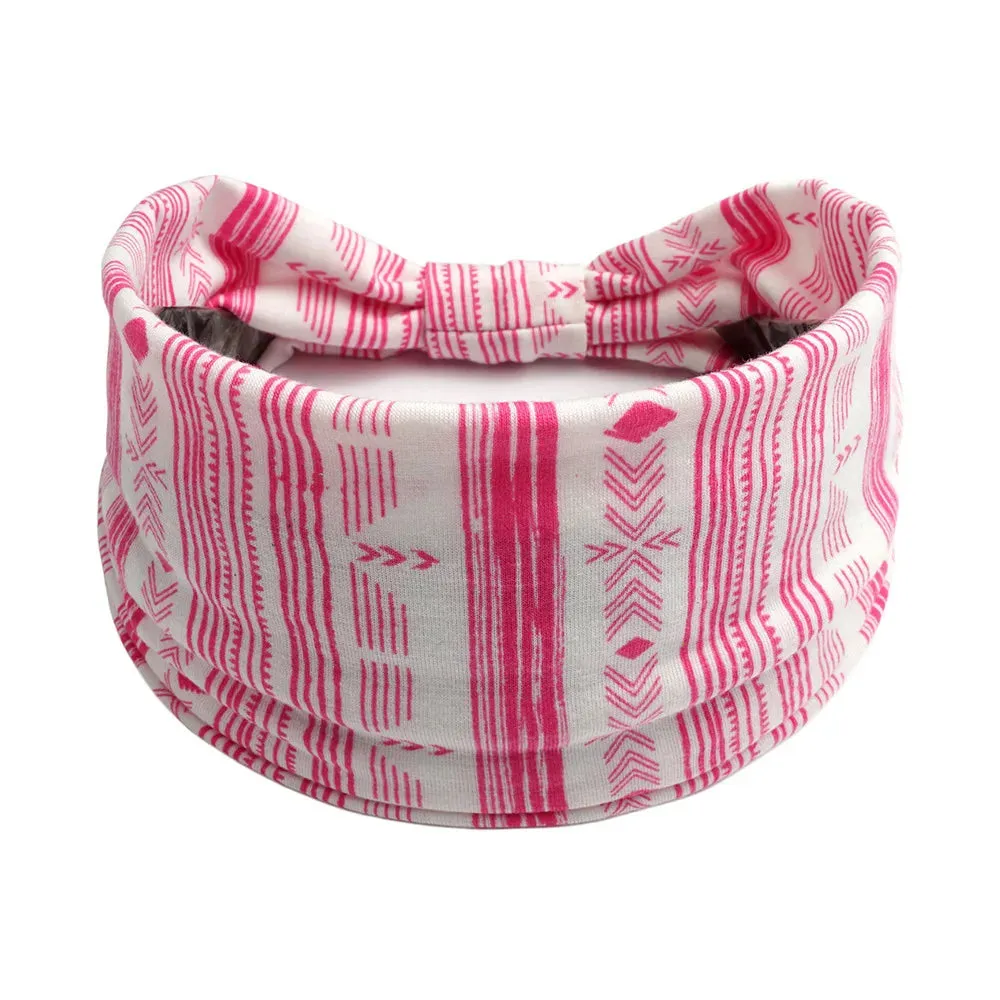 Bohemian Wide Cotton Stretch Headbands