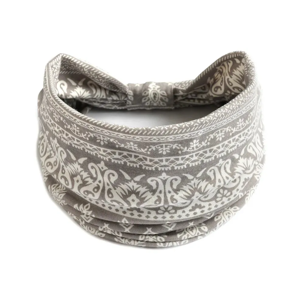 Bohemian Wide Cotton Stretch Headbands