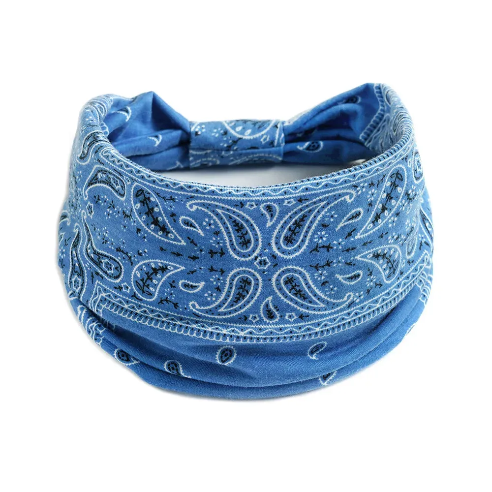 Bohemian Wide Cotton Stretch Headbands