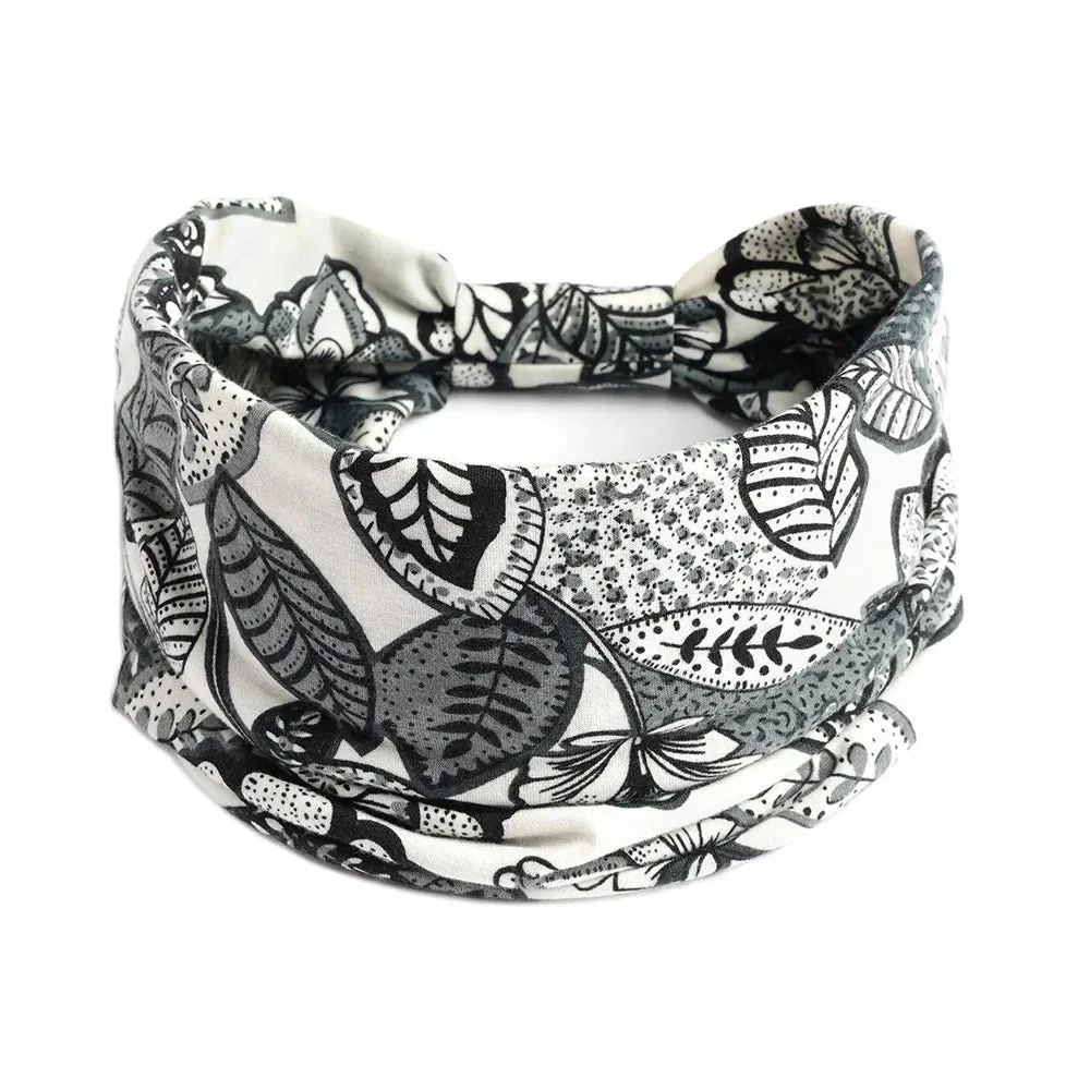 Bohemian Wide Cotton Stretch Headbands