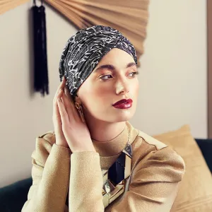 Boho Sapphire Turban - Floral Woods