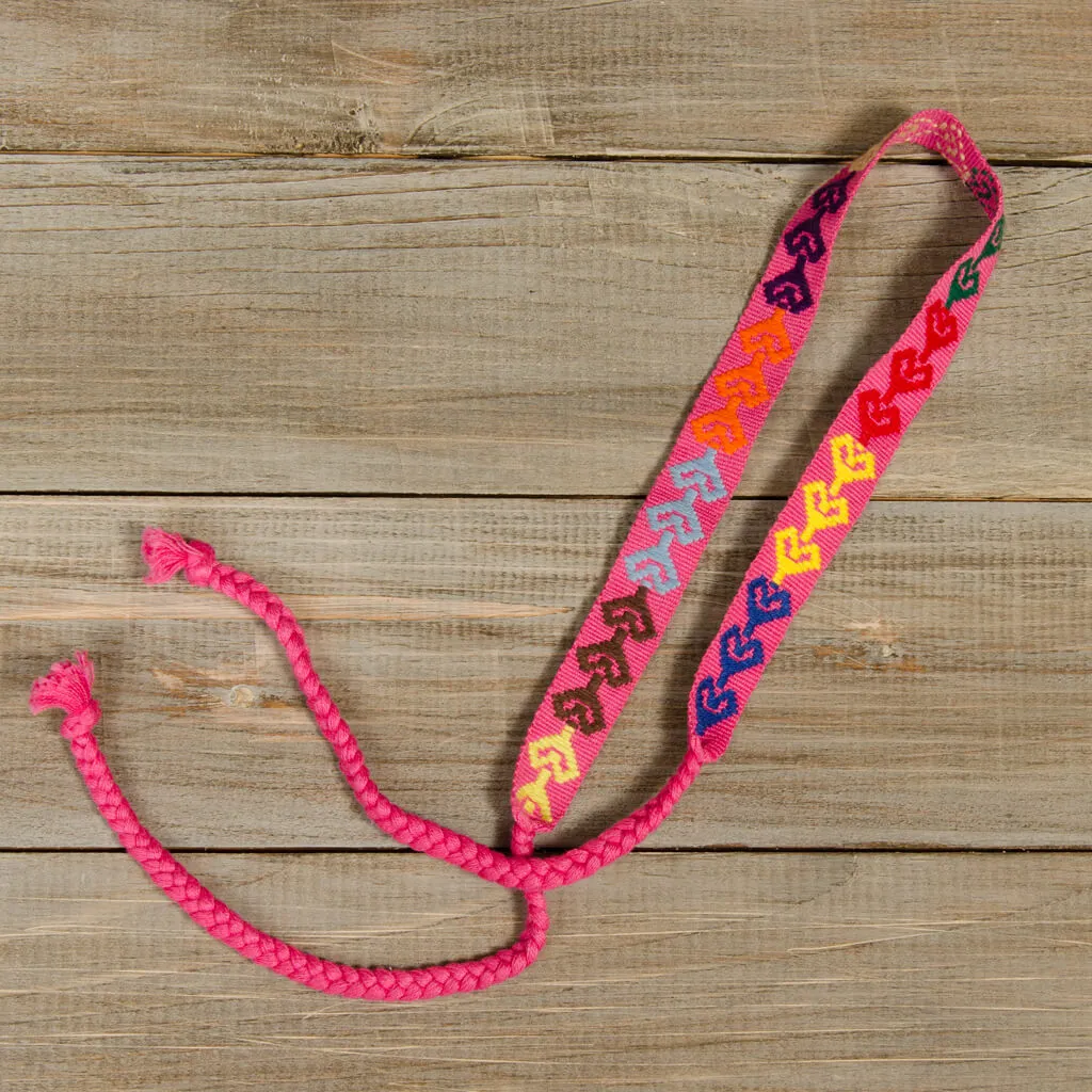 Boho Skinny Headband | Hot Pink