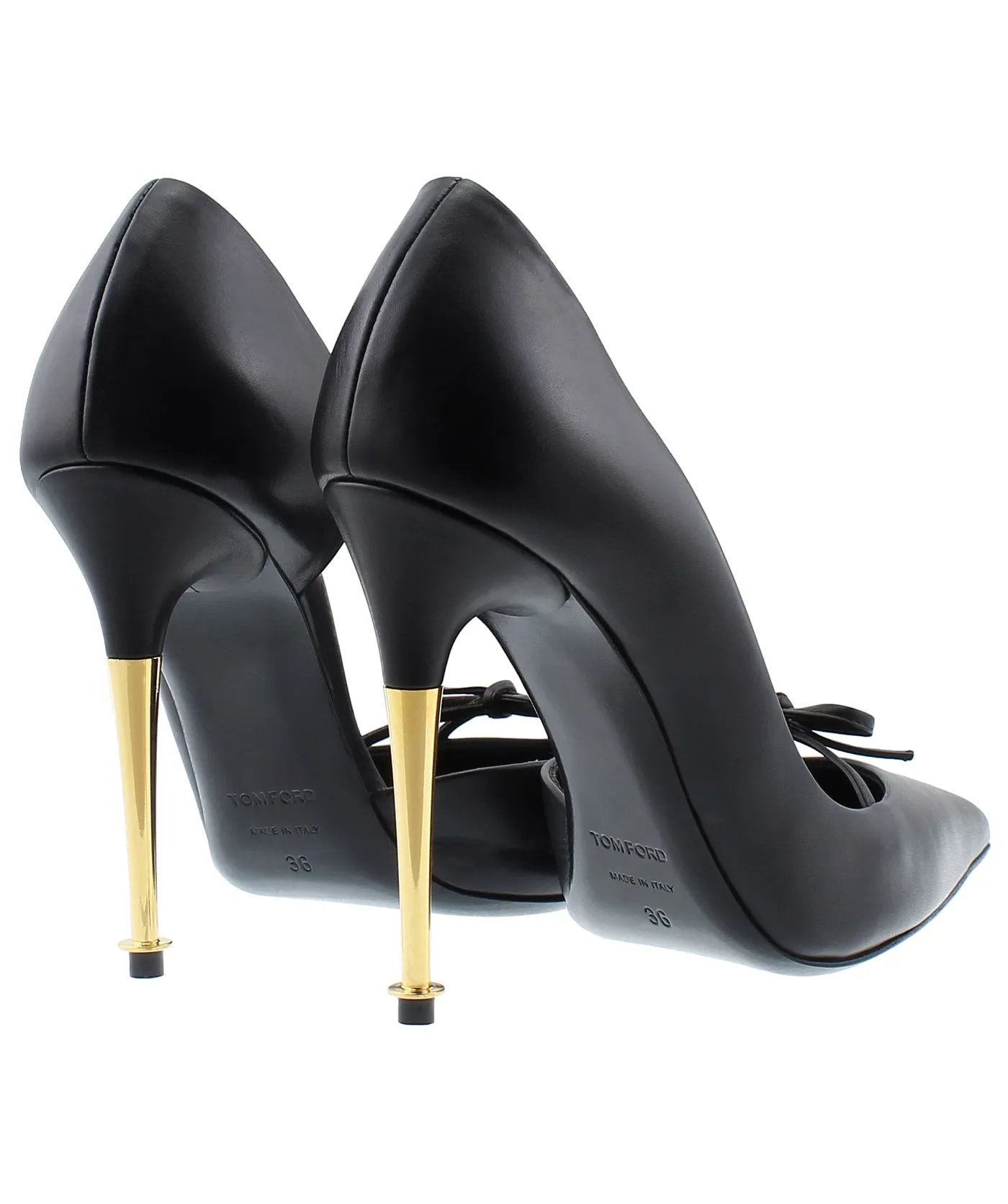 Bow D'Orsay Leather Pumps