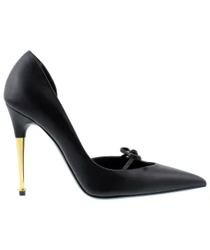 Bow D'Orsay Leather Pumps