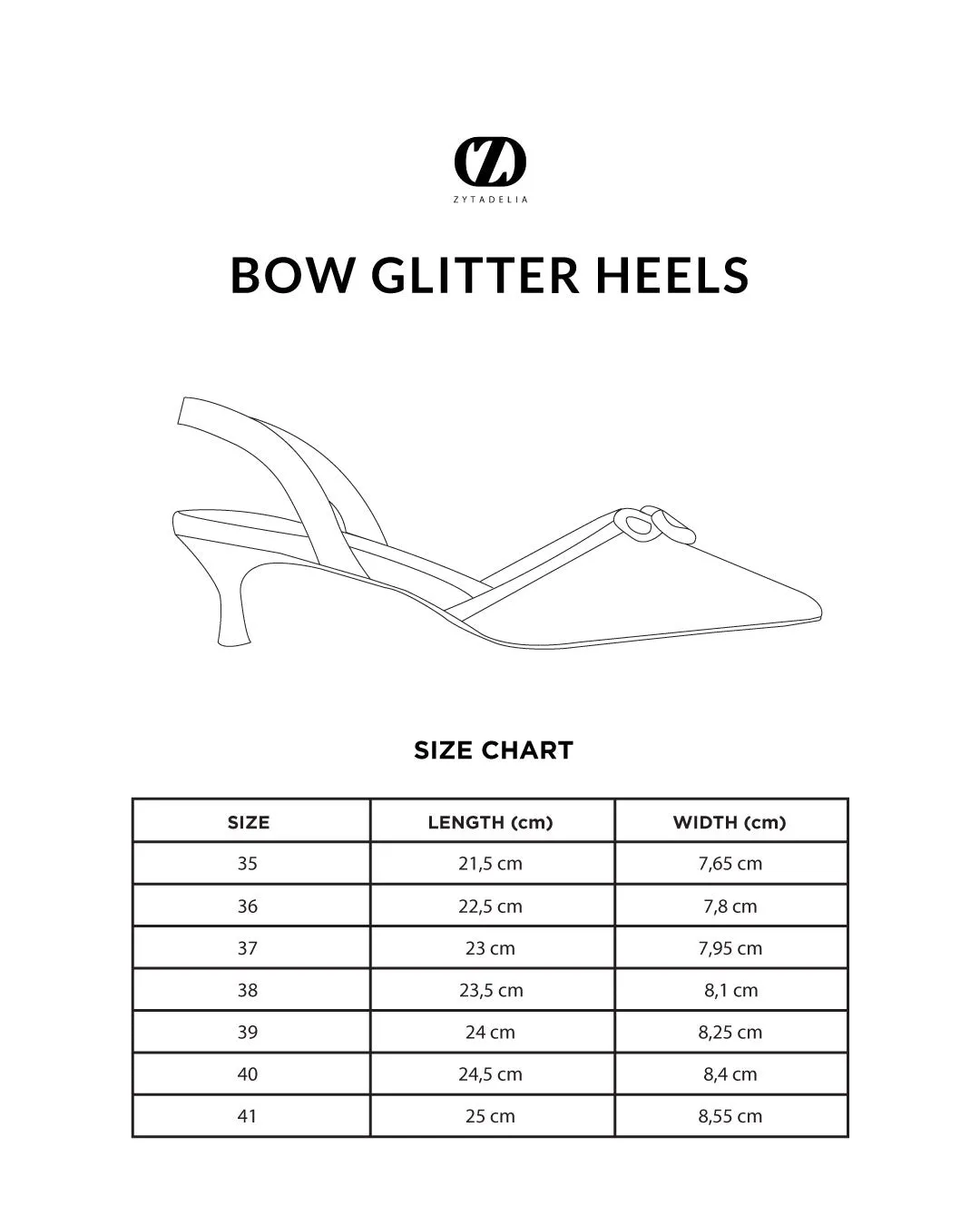 Bow Glitter Heels - Silver
