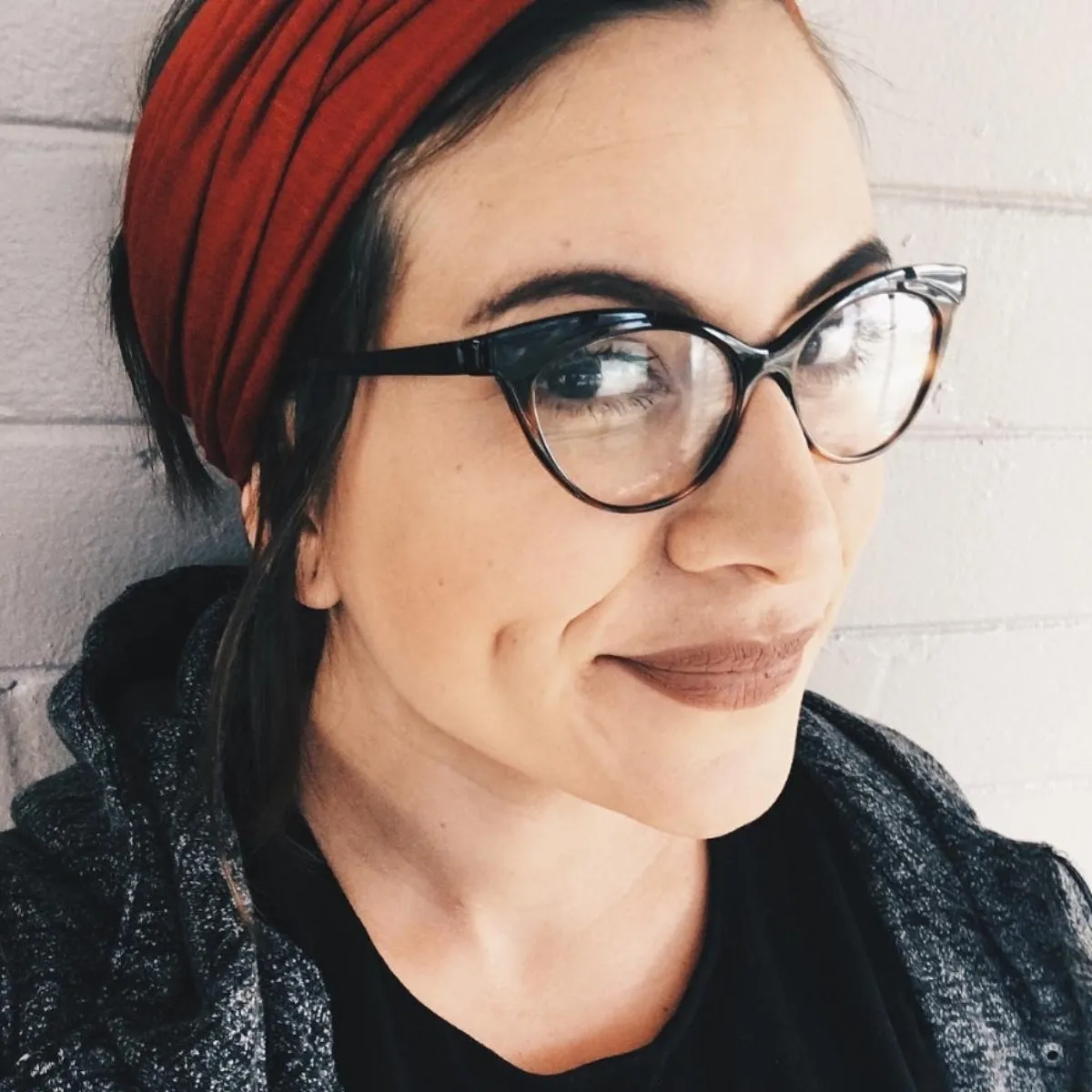 BRICK RED Head Scarf