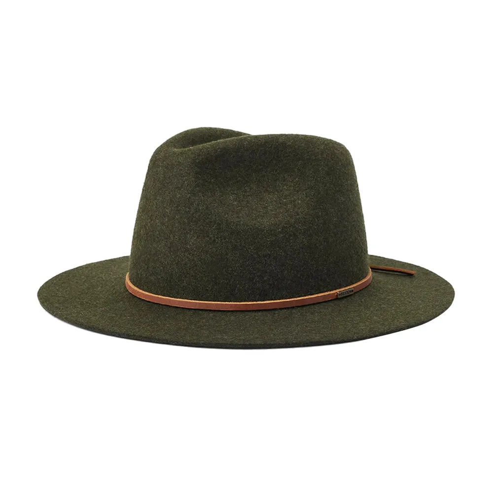 Brixton - Wesley Fedora - Fedora Hat - Moss/Brown