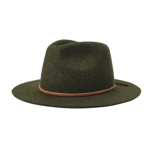 Brixton - Wesley Fedora - Fedora Hat - Moss/Brown