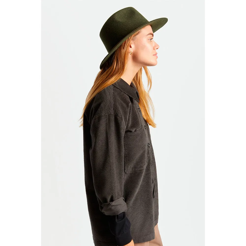 Brixton - Wesley Fedora - Fedora Hat - Moss/Brown