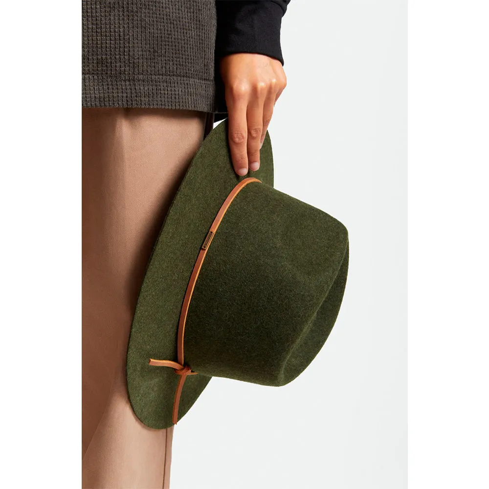 Brixton - Wesley Fedora - Fedora Hat - Moss/Brown
