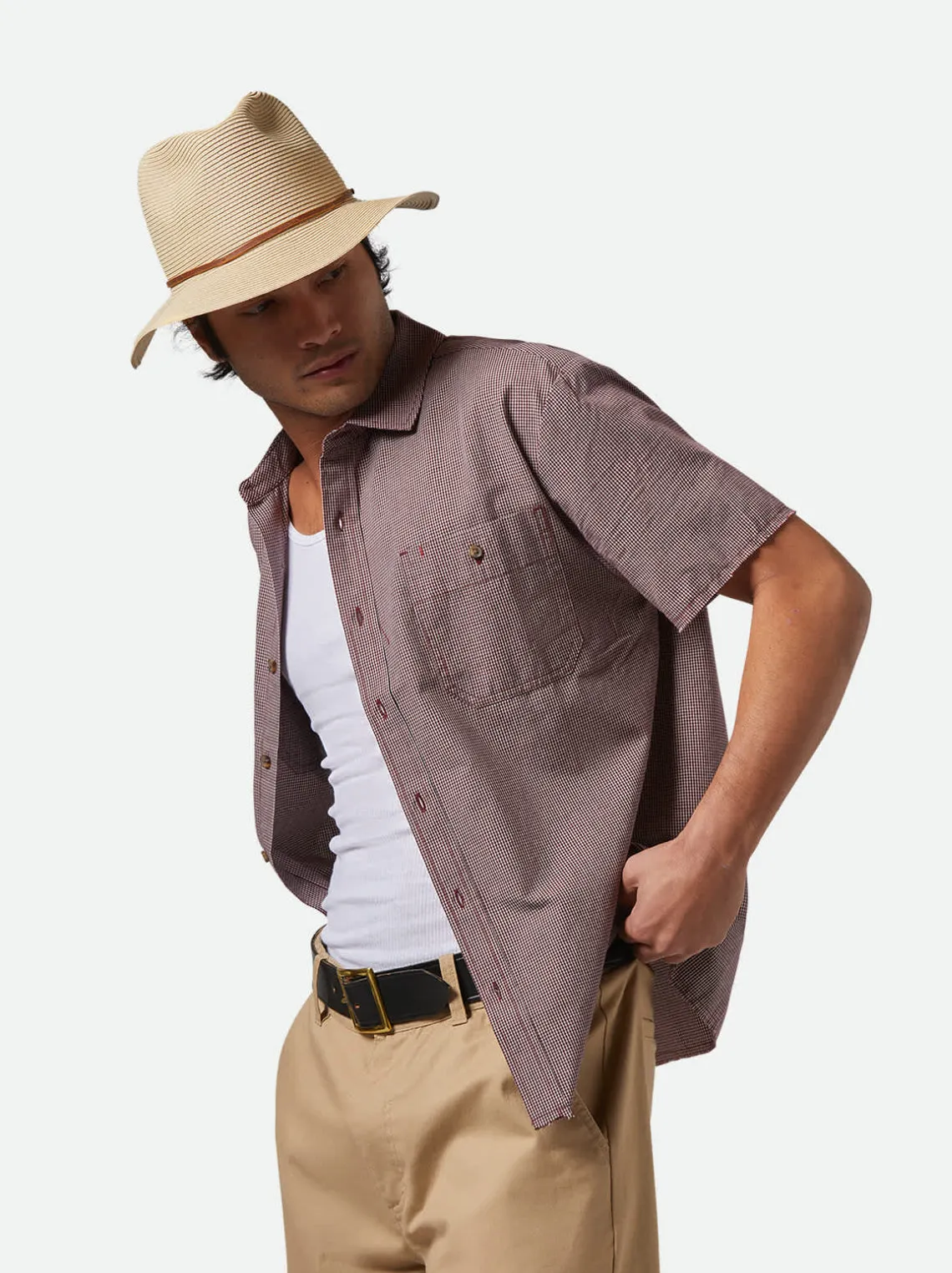 Brixton - Wesley Straw Packable Fedora