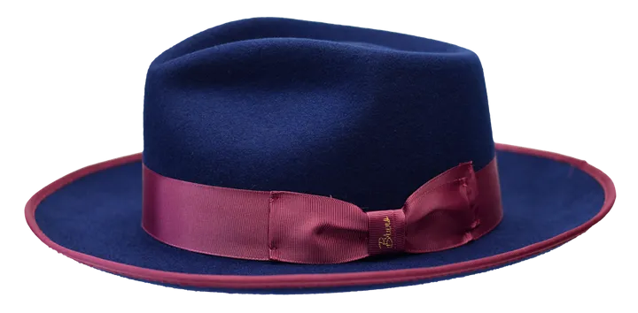 Bruno Capelo Night Hawk NI-694 Hat Navy/Maroon