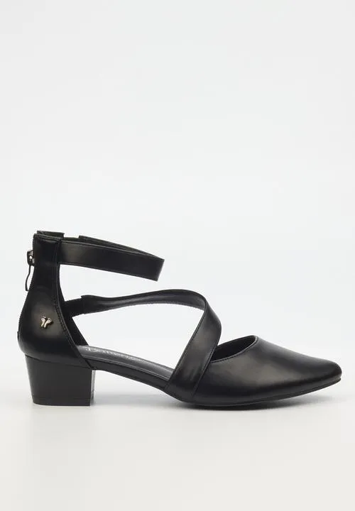 Butterfly Feet Women's Sling9 Block Heel Black