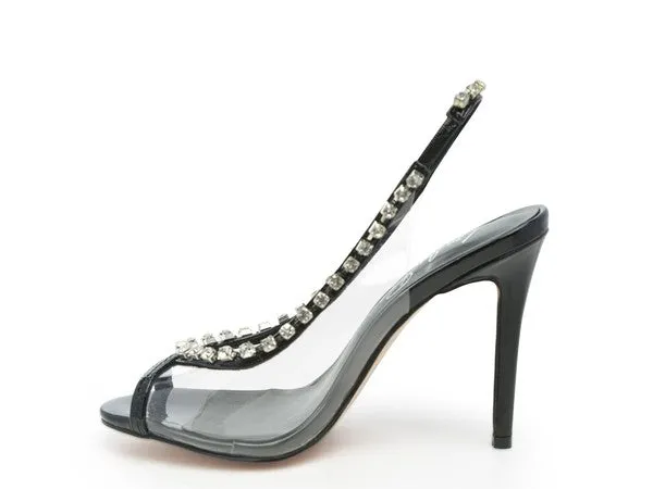 Camarine Clear 3.5" Stiletto Heel Sling-back Sandals