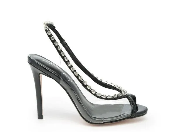 Camarine Clear 3.5" Stiletto Heel Sling-back Sandals