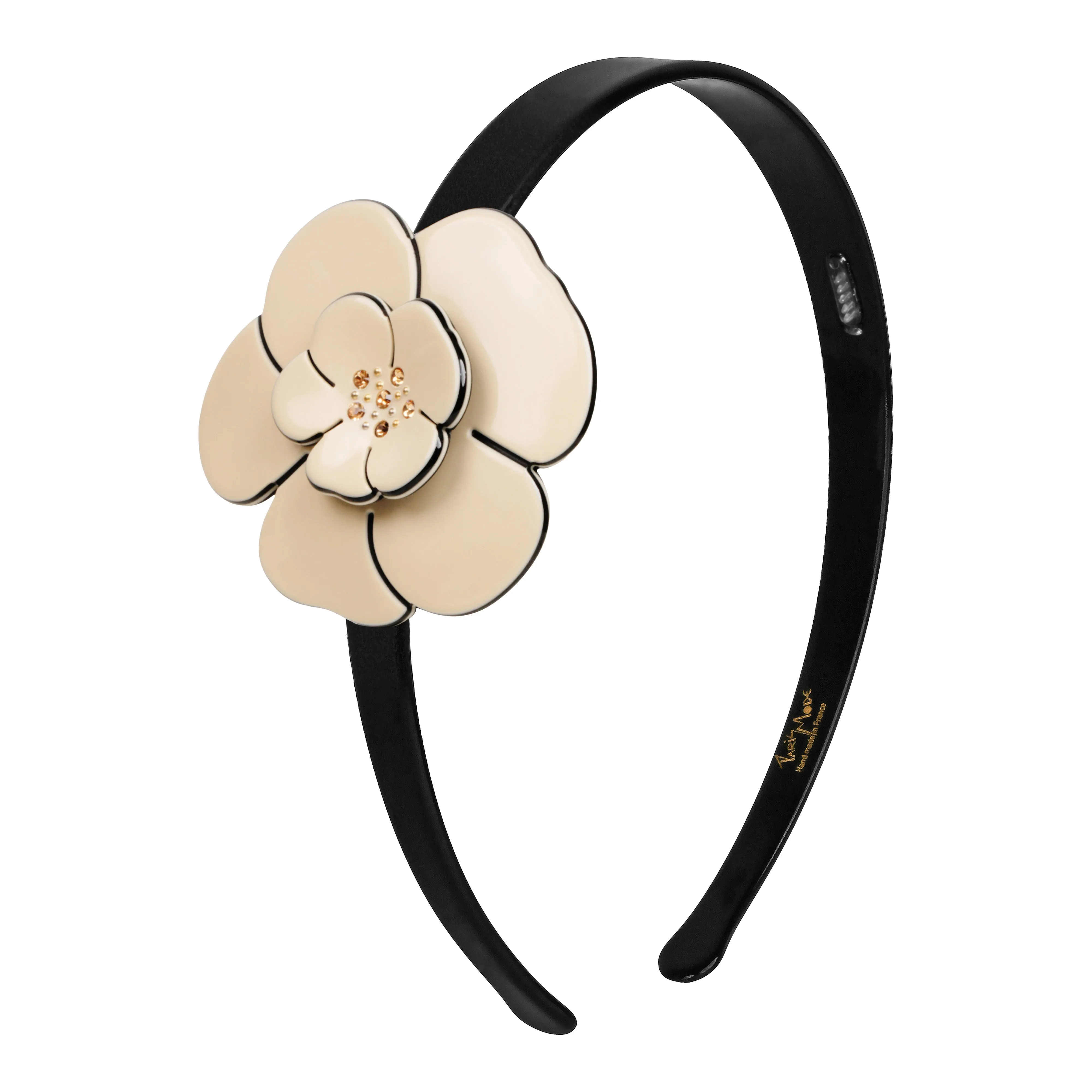 Camellia Singular Crystal Ivory Alice Band