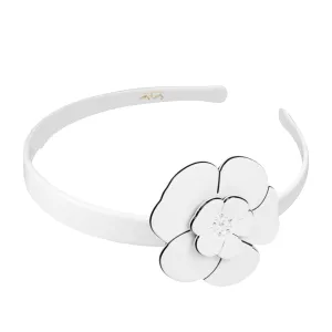 Camellia Singular Crystal White Alice Band