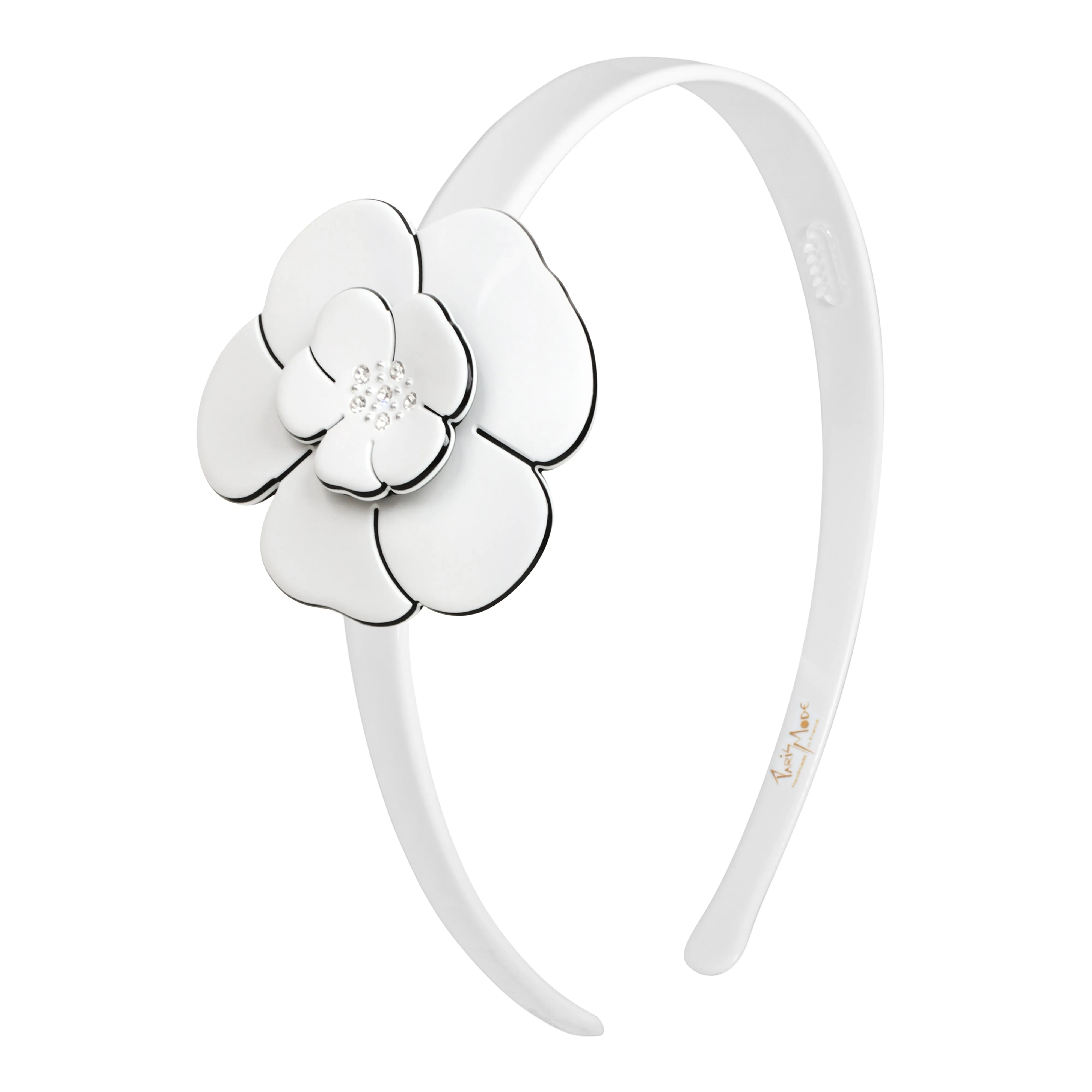 Camellia Singular Crystal White Alice Band