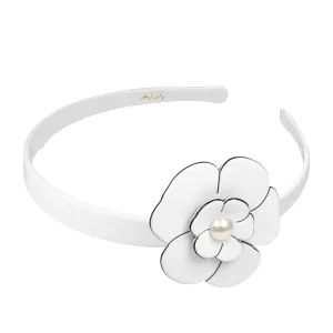 Camellia Singular Pearl White Alice Band