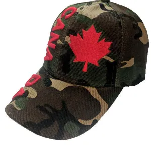 Canada Limited Edition Camo Solid Maple Leaf Stitched & Embroidered Baseball Cap