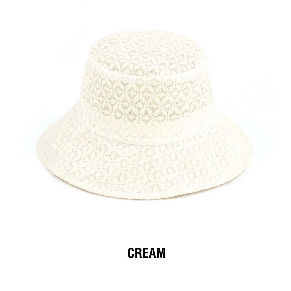 CC Eyelet Knit Bucket Hat ( BK-3968 )