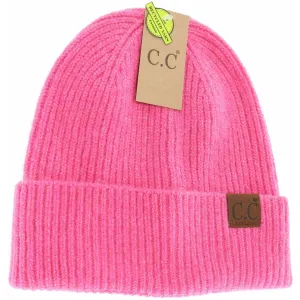 C.C Soft Ribbed Cuff Beanie