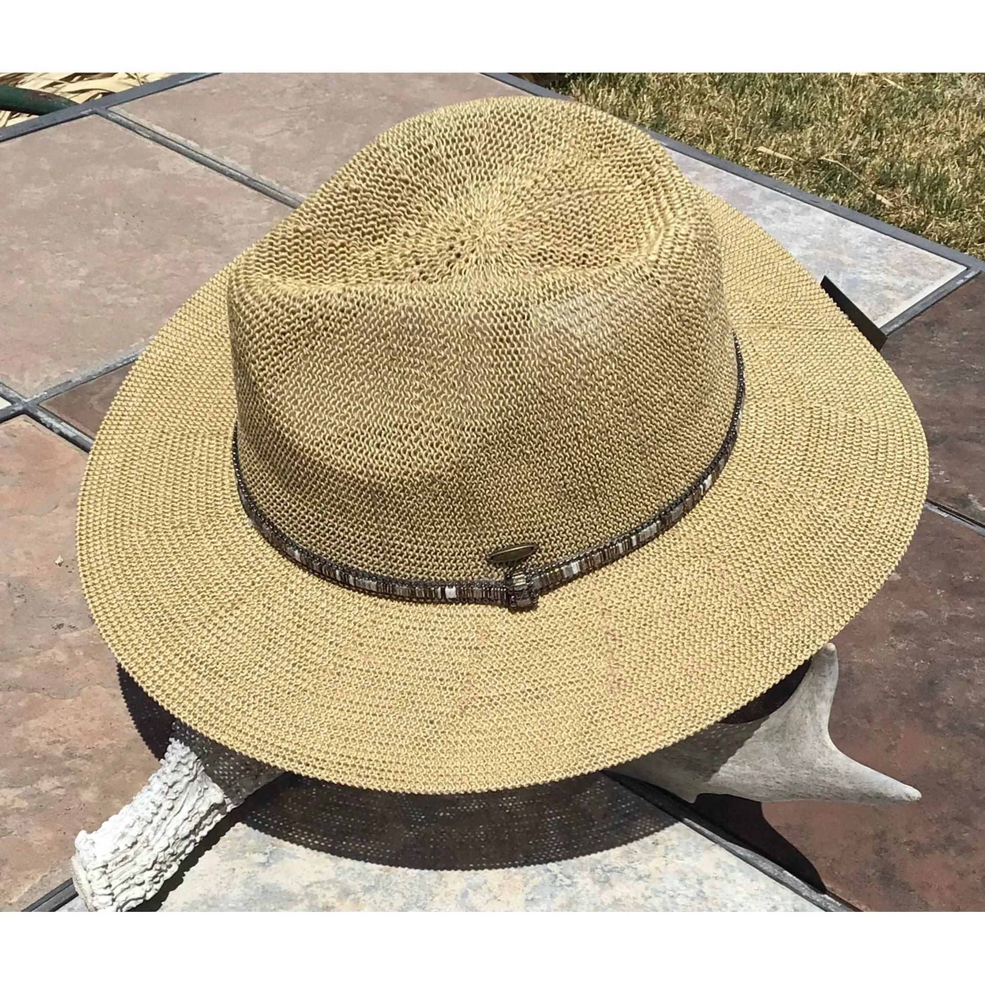 CC Straw Hats with Blingy Bands