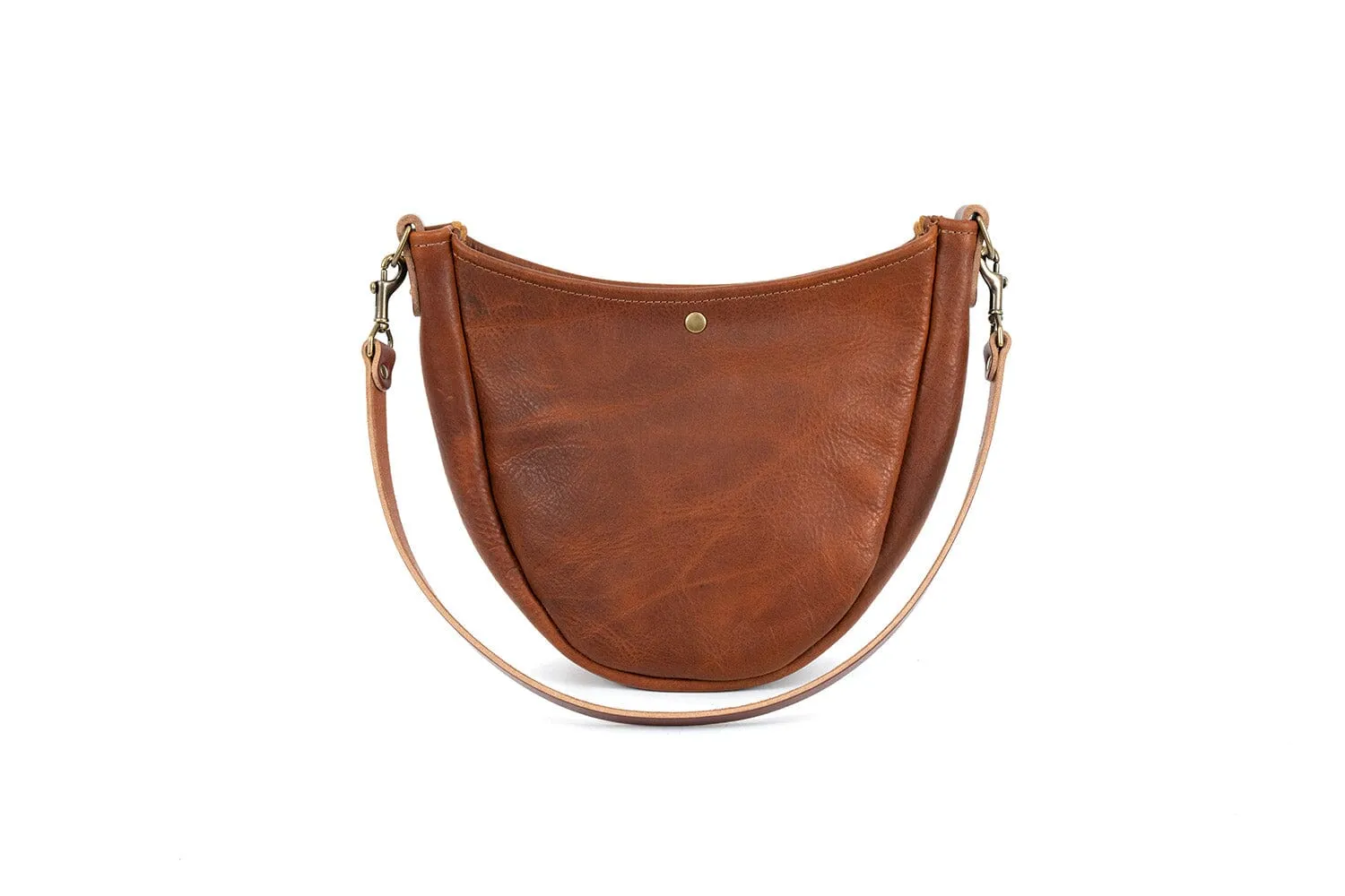 CELESTE LEATHER HOBO BAG - CHERRY BISON