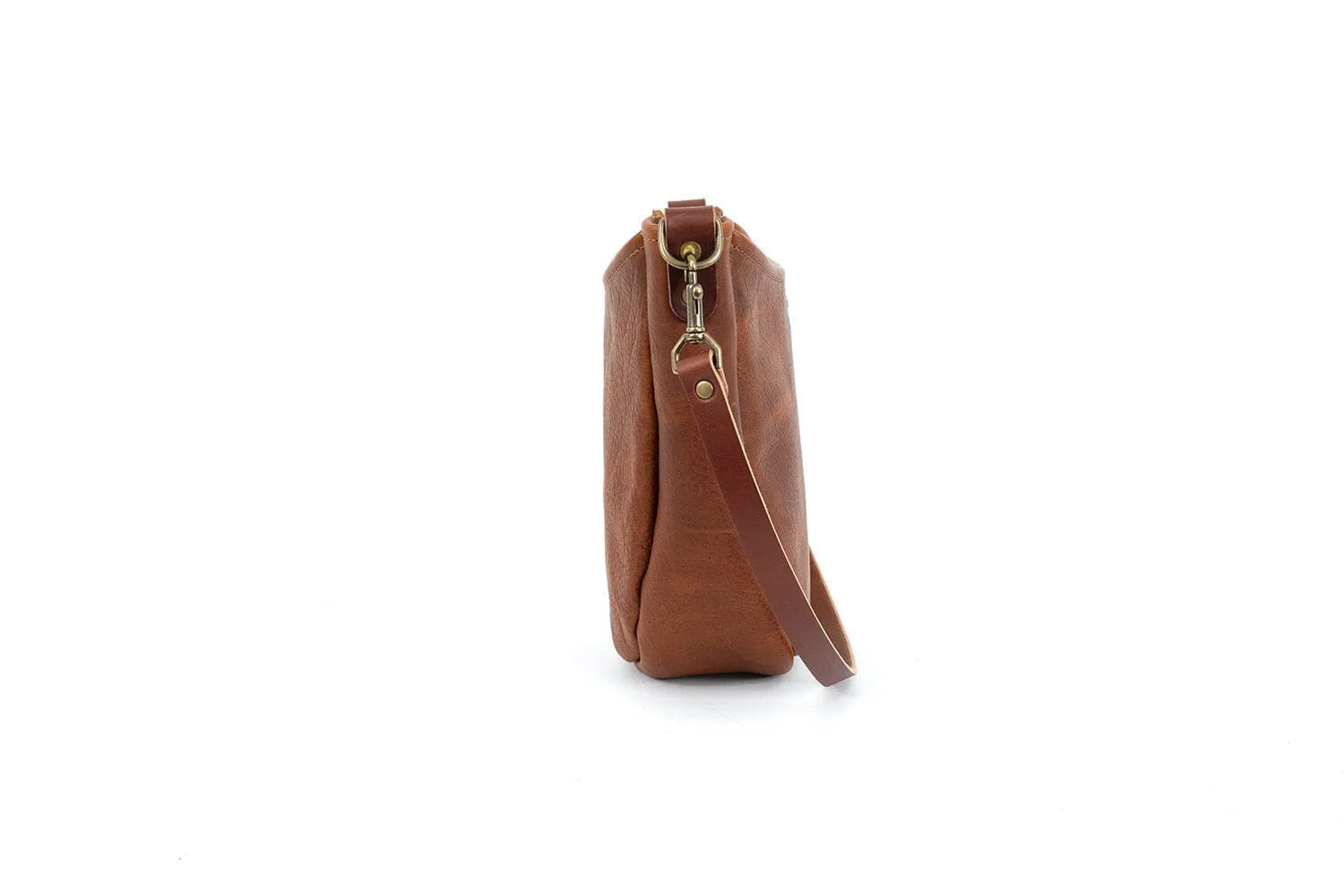 CELESTE LEATHER HOBO BAG - HONEY