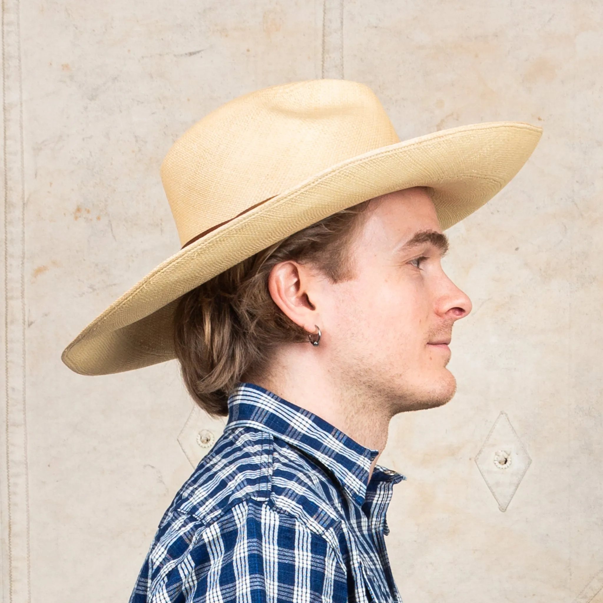 Chamula Brisa Forma Fedora Straw Hat Ala Grande