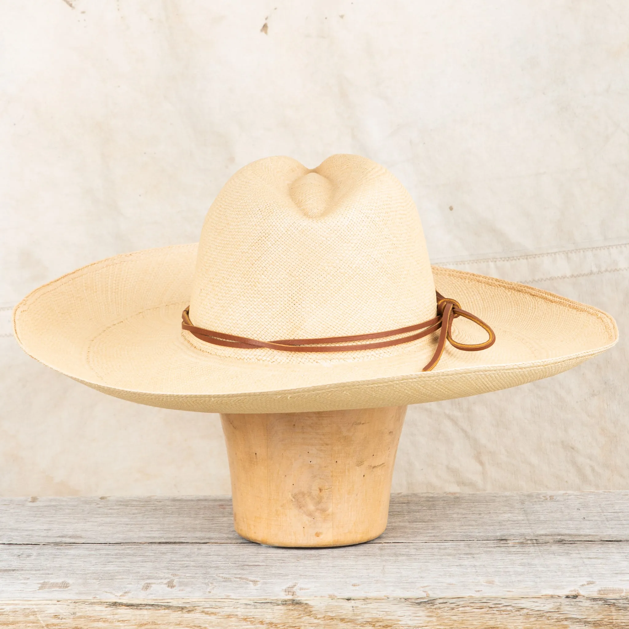 Chamula Brisa Forma Fedora Straw Hat Ala Grande