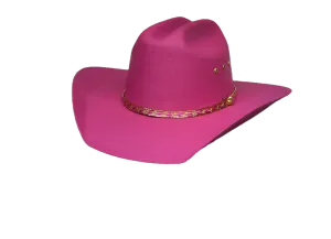 Children's Pink Western Straw Hat
