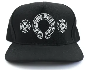 Chrome Hearts "Horseshoe Denim" Baseball Hat Black