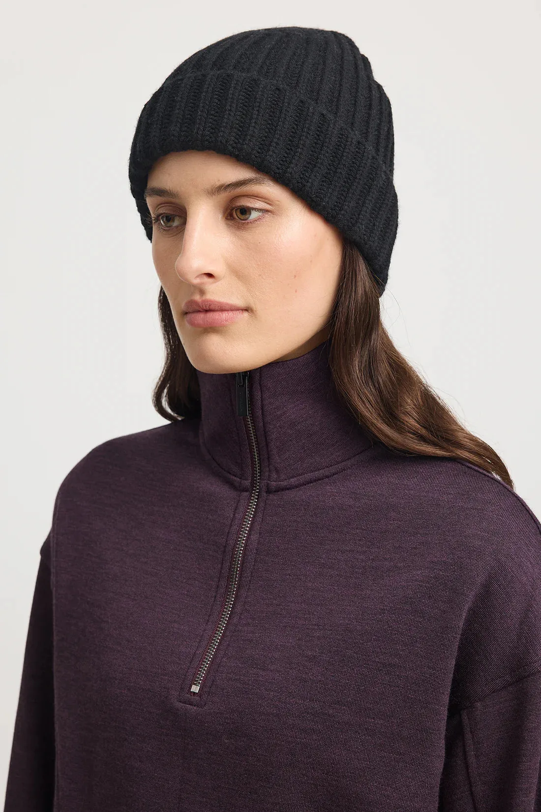 Chunky Wool Beanie - Black