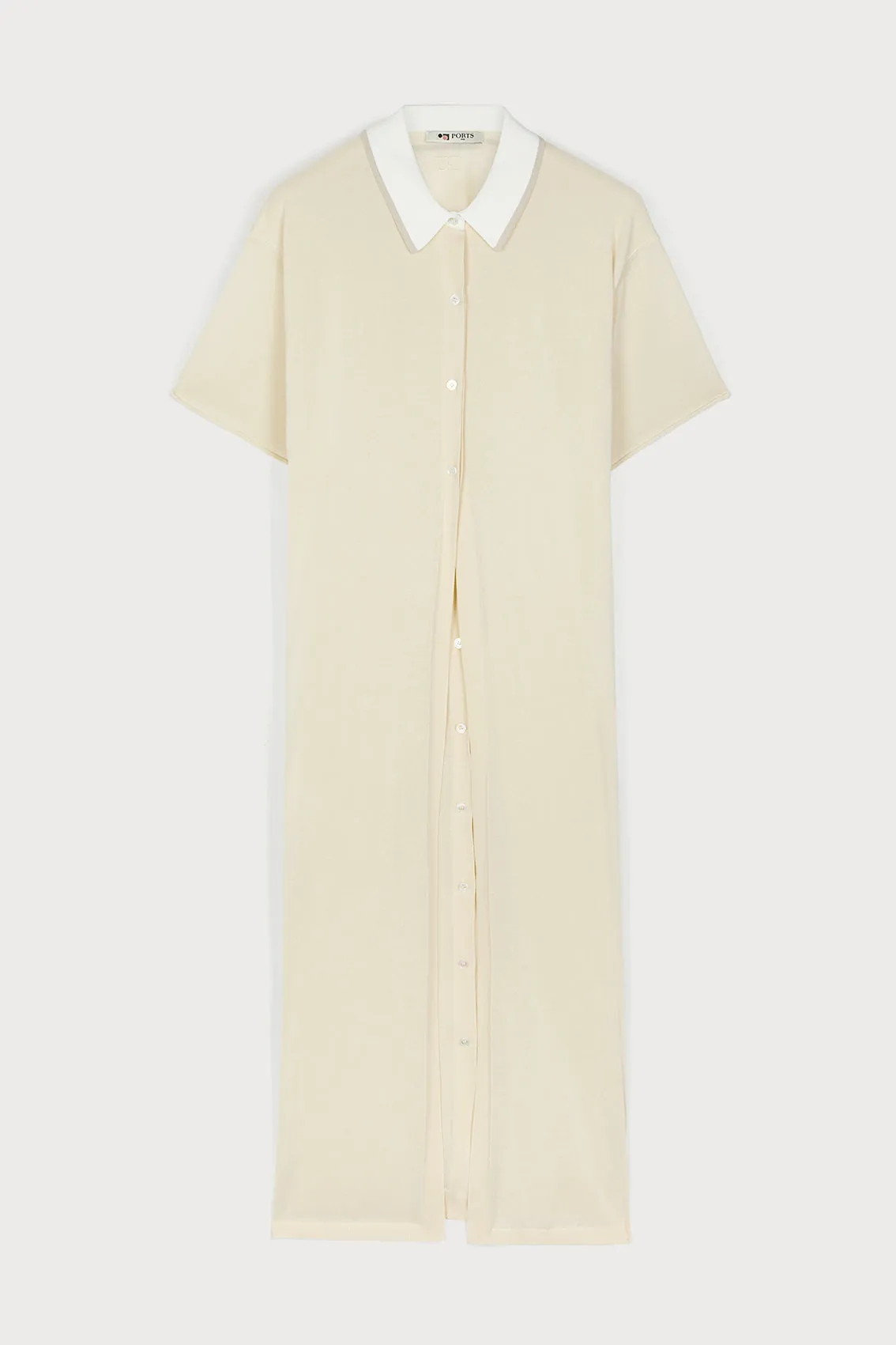 CLASSIC CREAM POLO SHIRT DRESS