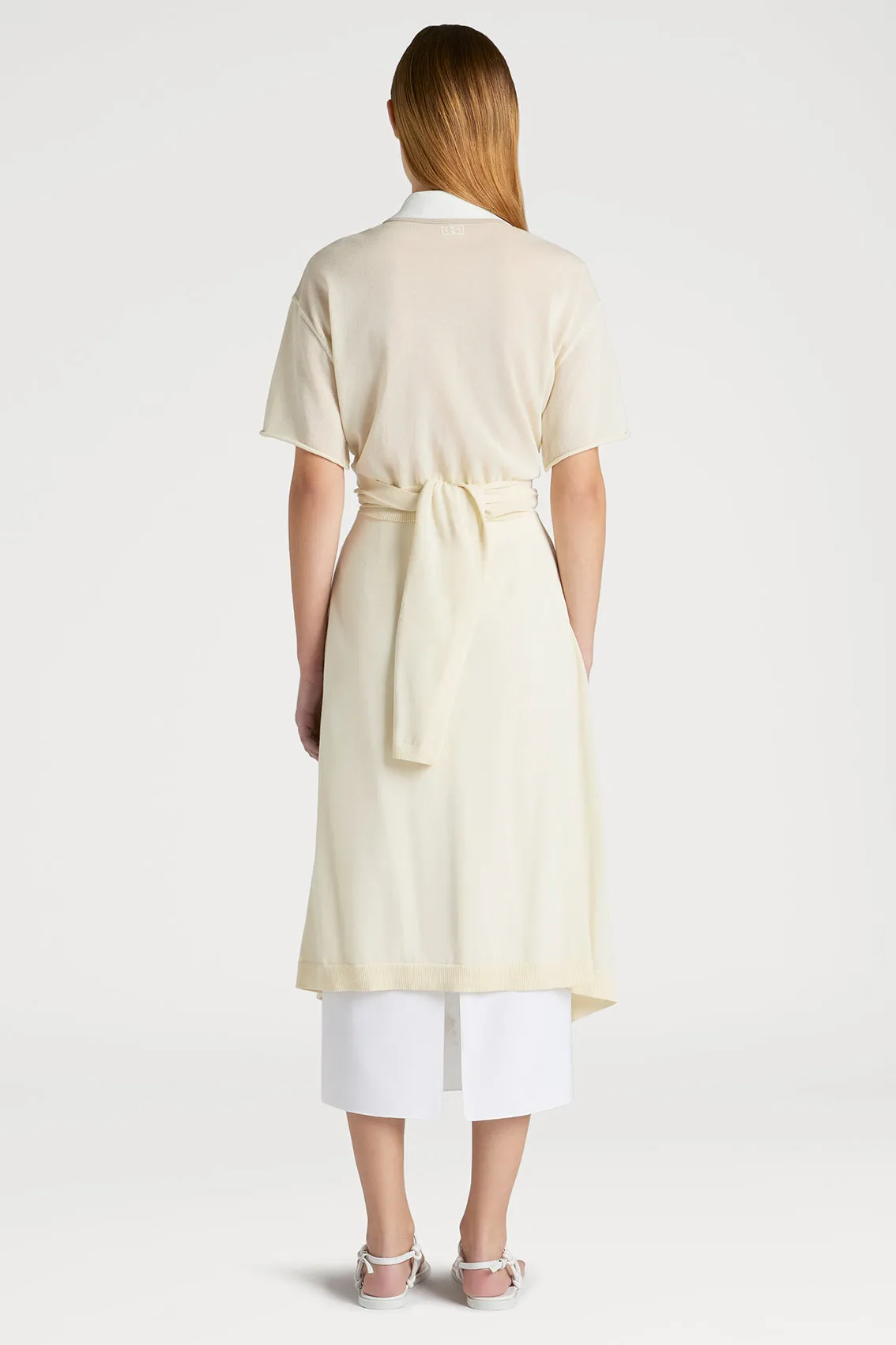 CLASSIC CREAM POLO SHIRT DRESS