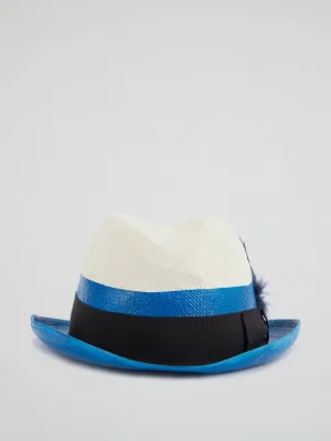 Colour Block Fedora Hat