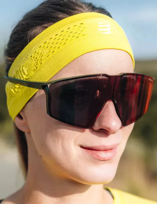 Compressport Unisex's Thin Headband On/Off - Green Sheen