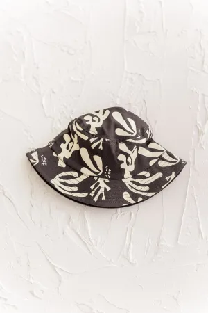 Coral Bucket Hat - Charcoal
