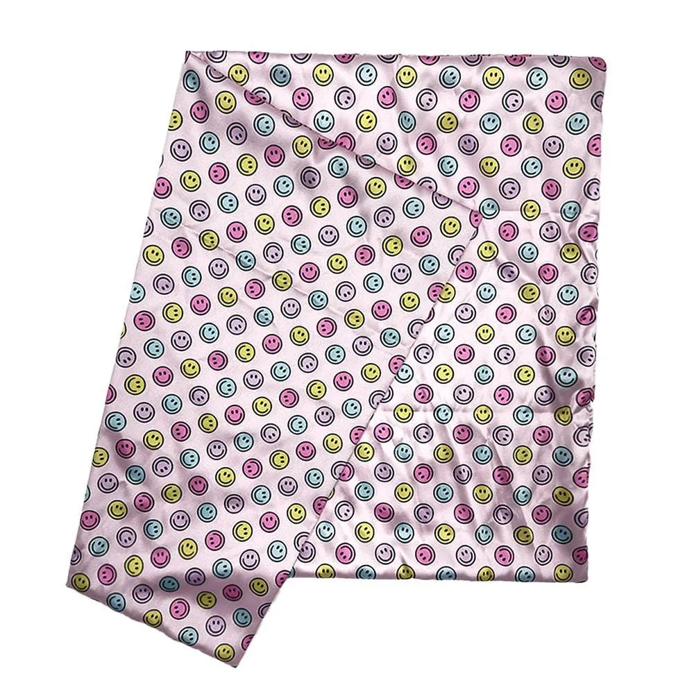 Cosmetic | Karma Smiley Satin PIllowcase- Anti Frizz PIllow Case