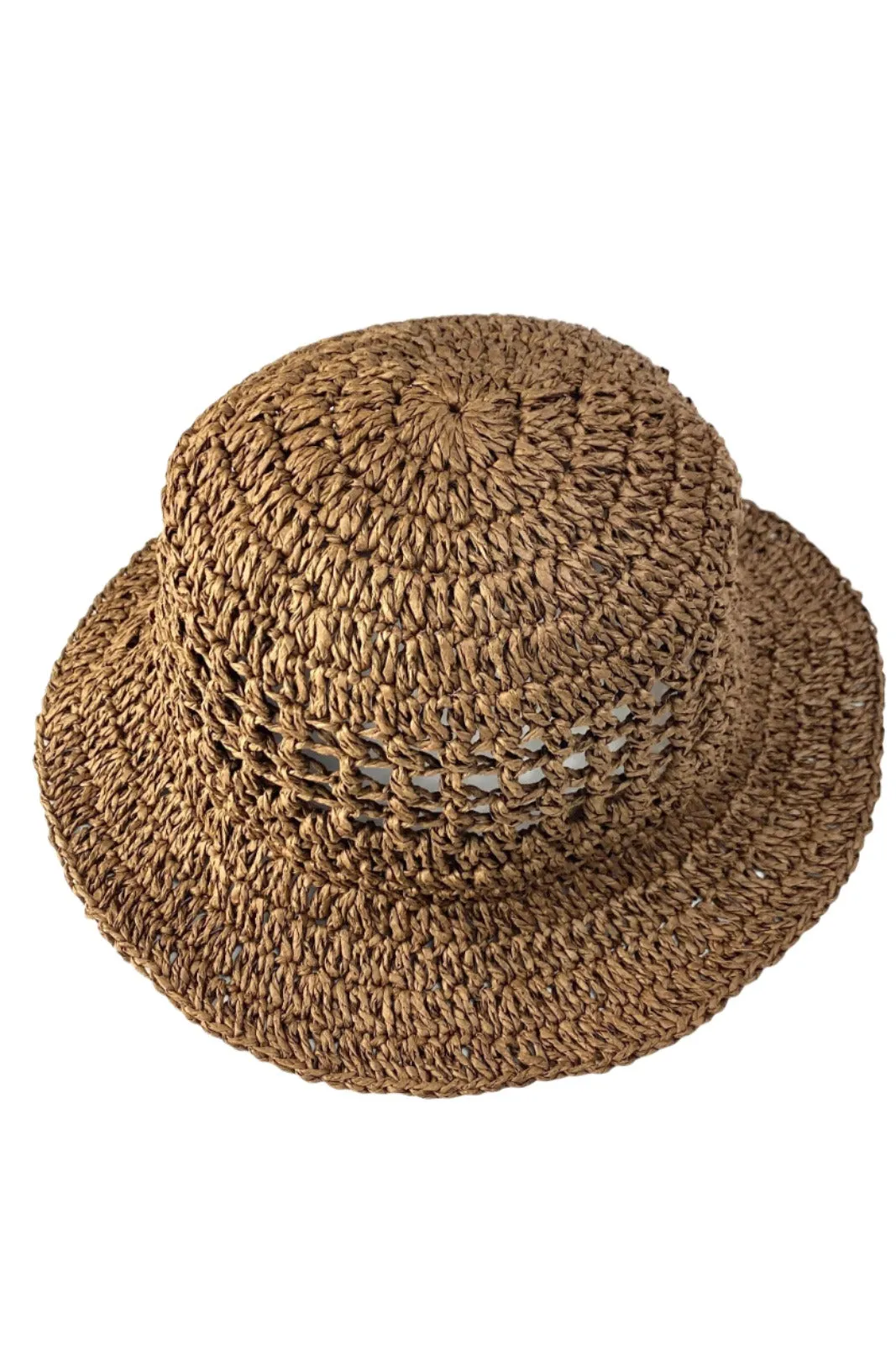 Crochet Bucket Hat - Tan